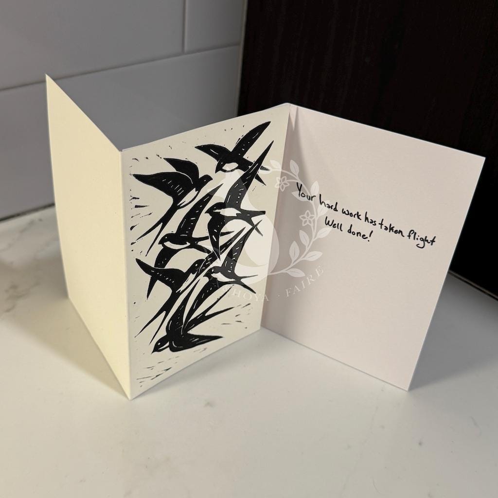 Swallows - Greeting Card